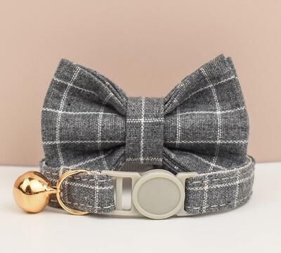 Uplift Picks Adjustable Bowknot Cat Collar Safety Breakaway Comfortable Stylish Collar For Cats 17 l