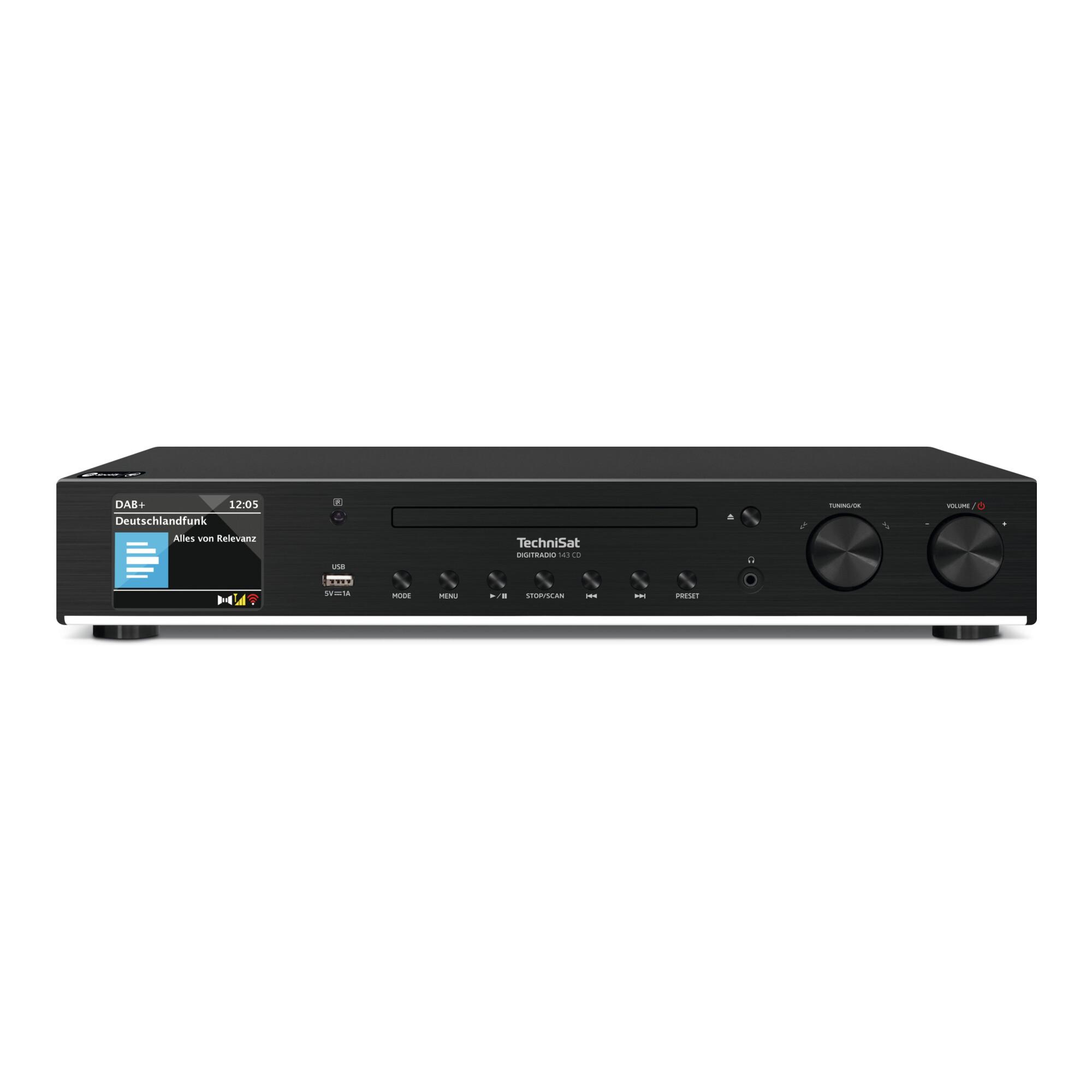 technisat Hi-Fi-Komponente DIGITRADIO143CD DAB+ CD BT Streaming schwarz (0000/3989)