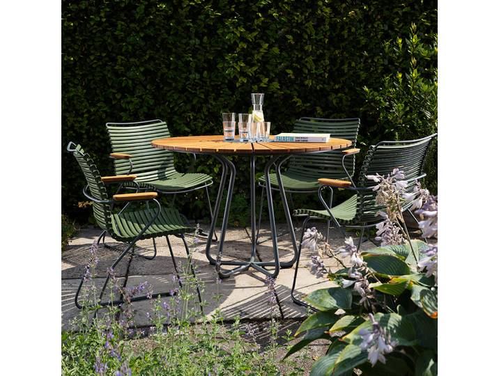 Houe Gartensitzgarnituren Set 4x Sessel Click Olive green mit