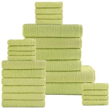 Dan River 24 Piece Popcorn Cotton Bath Towel Set
