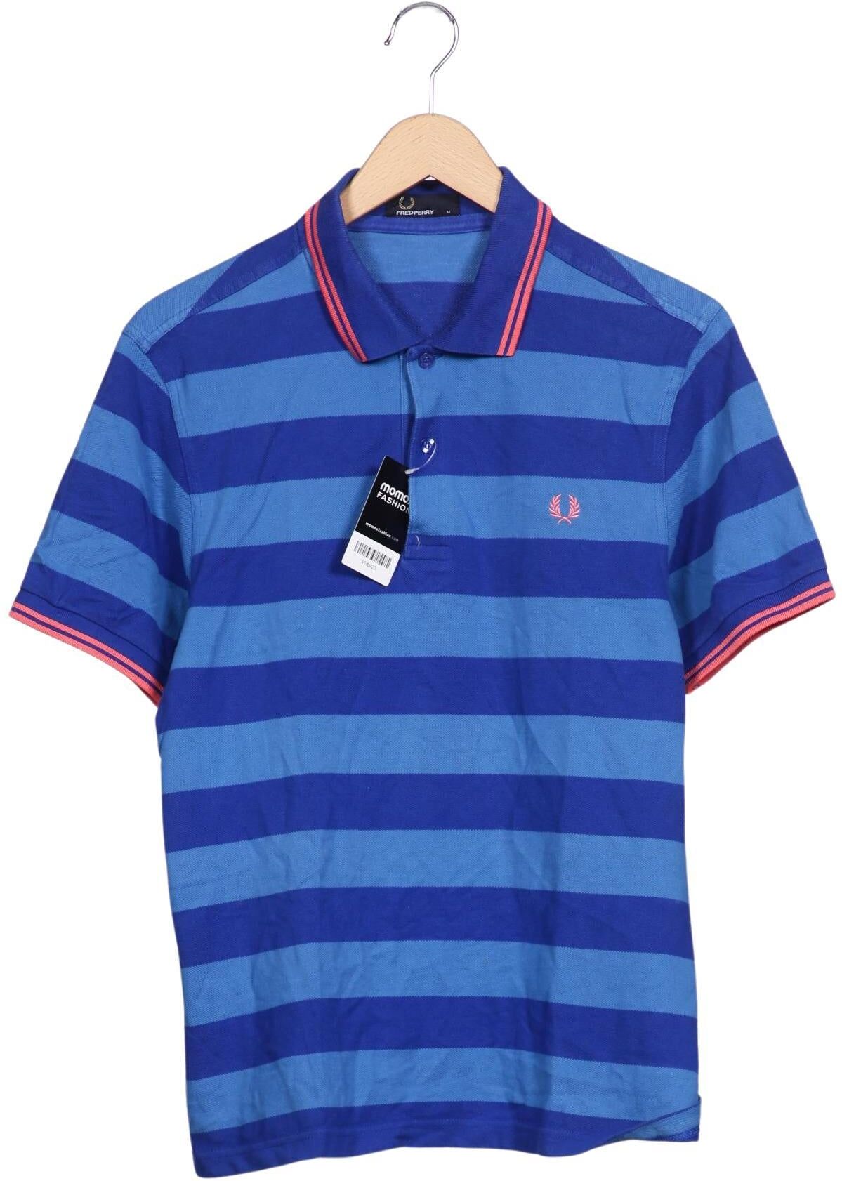 Fred Perry Herren Poloshirt, Blau, Gr. M, Baumwolle - Second Hand