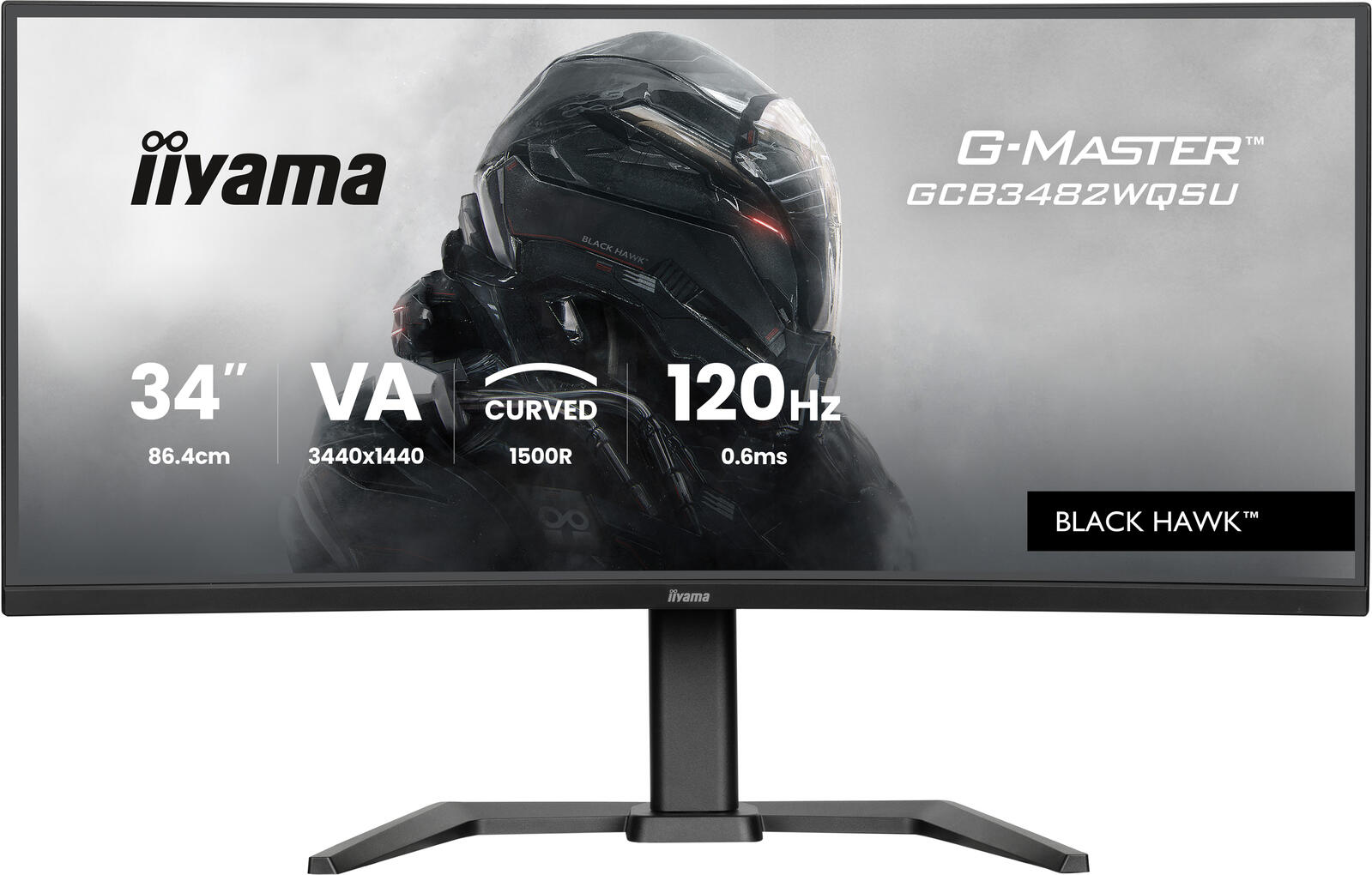 iiyama GCB3482WQSU-B1 UltraWide Quad HD Curved Gaming Display 86,4 cm (34")
