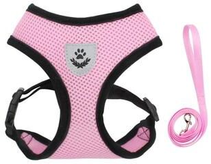 Inspire Essentials SafePaws Escape Proof Cat Harness And Leash Set pink s