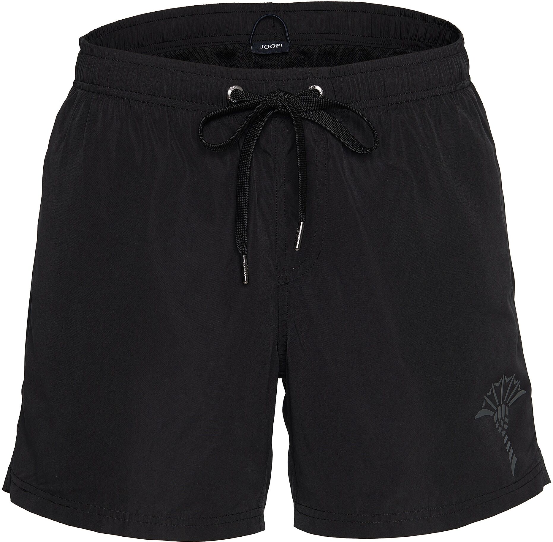 Joop! Badeshorts JOOP "Solid", Herren, Gr. XXL, N-Gr, schwarz (schwarz beauty), Microfaser, Obermaterial: 100% Polyester, unifarben, Badehosen Badeshorts, Cornflower-Logo, kurze Seitenschlitze schwarz beauty XXL, N-Gr