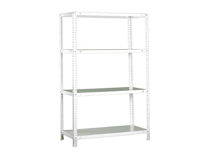 Simonrack Schwerlastregal, Lagerregal, 150x100x40 Metallregal, Kellerregal, Biegestelle 75 kg, 4 Fachböden, Weiss - Advantage