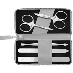 Zwilling, Nagelpflegegerät, 5tlg. Nagelpflege-Etui mit Nagel- und Hautschere grau