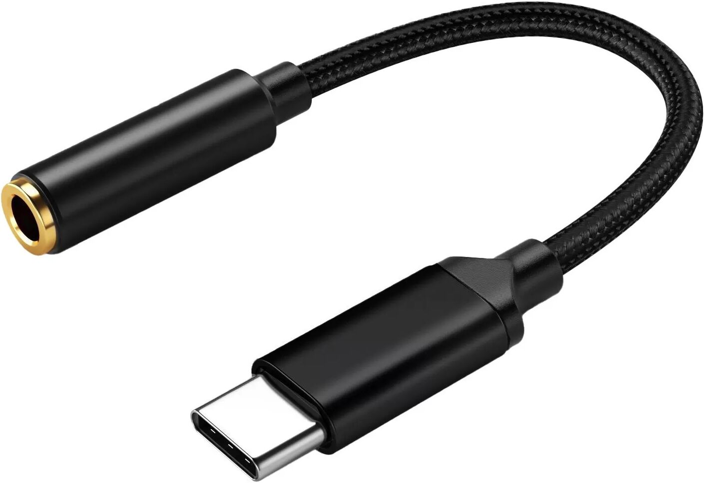 INF 3.5mm auf Type-C Audio Adapterkabel Schwarz