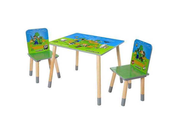 Minecraft Kindersitzgruppe Minecraft, Mehrfarbig, Holz, Kinderzimmer & Jugendzimmer, Kindermöbel, Kindersitzmöbel & Kindertische, Kindersitzgruppen