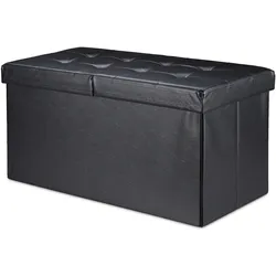 Relaxdays, Sitzbank, Kunstleder (75 cm)