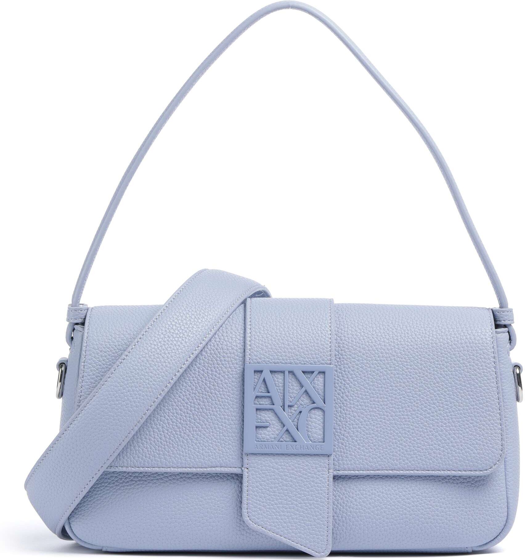 Armani Exchange Susy Soft Schultertasche aus Leder, blau