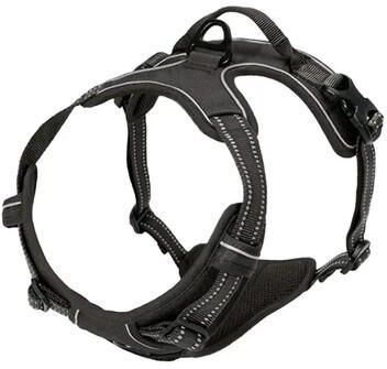 Uplifted Finds No Pull Reflective Comfort Dog Harness black m