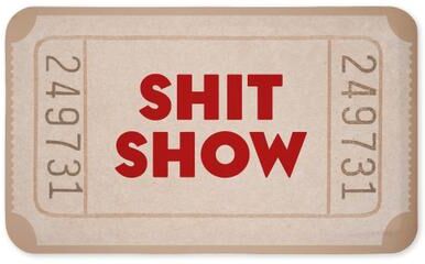 "Stupell Pink Sh*t Show Ticket Printed Anti-Fatigue Floor Mat, 30""x18"""