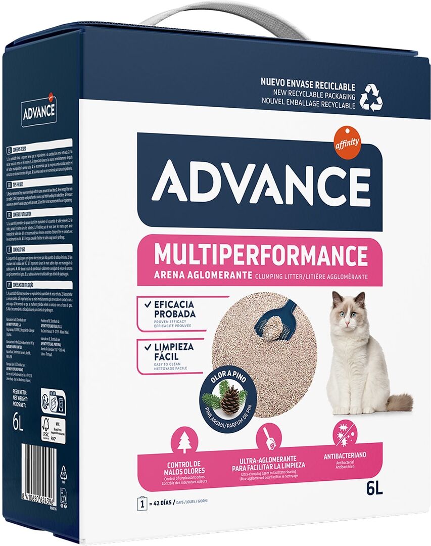 Advance Arena aglomerante Multiperformance para gatos 6,36 Kg.
