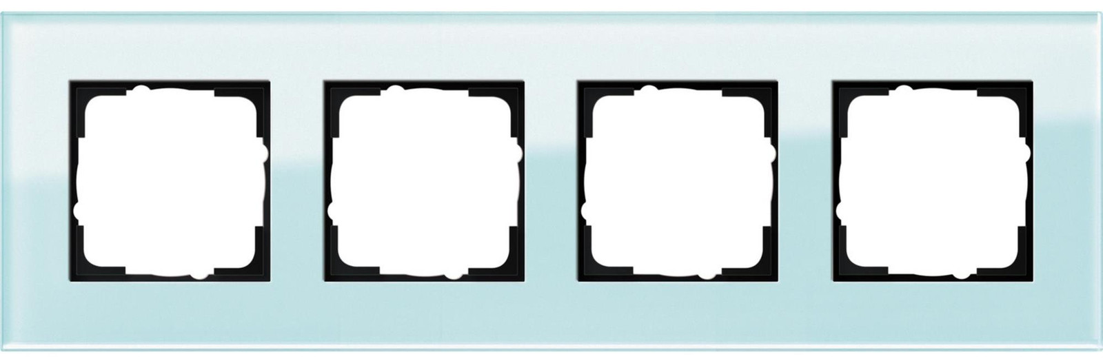 Gira Esprit Frame 4f met glazen lijst in mintgroen