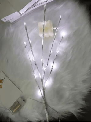Inspire Picks White Birch Branch LED Twig Lights Battery Operated Decorative Tree Lights cold White 20led