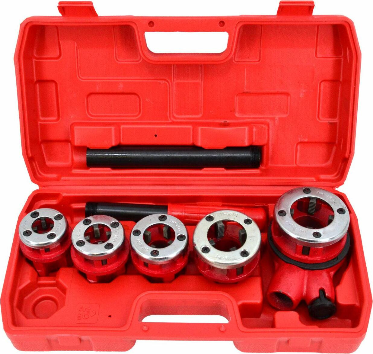 AWTools set van 5 buisdraadgaten 3/8 tot 1-1/4 inch inclusief koffer