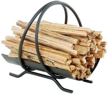 Achla Designs Colonial Fatwood Caddy w/4 Lb Sticks Included, 10 Inch Tall, Black