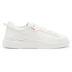 HUGO für Herren. 50499261 Blake Leder Turnschuhe weiß (40), Wohnung, Schnürsenkel, Lässig