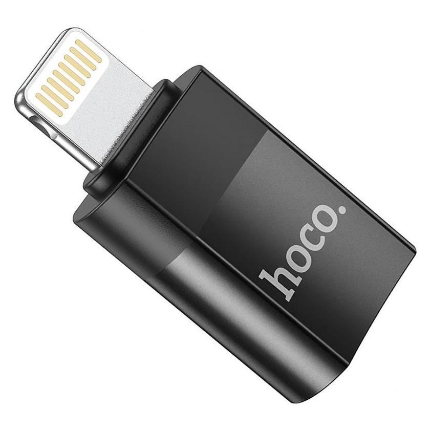 Hoco USB Adapter UA17 Type-C - Lightning Black (Lightning, USB-C) (6931474761996 [17408003])