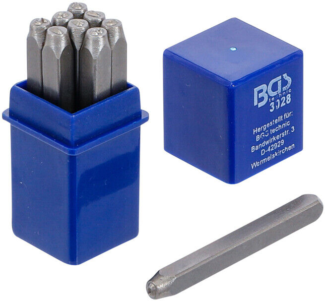 Chiffres à frapper 2,5 mm BGS ; BGS technic (3028)