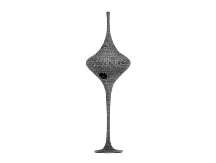 GERVASONI lampadaire SPIN M (Gris - vimini Laqué)
