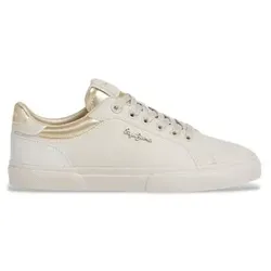 Pepe Jeans für Damen. PLS31588 Kenton Court beige Turnschuhe (36), Wohnung, Schnürsenkel, Lässig