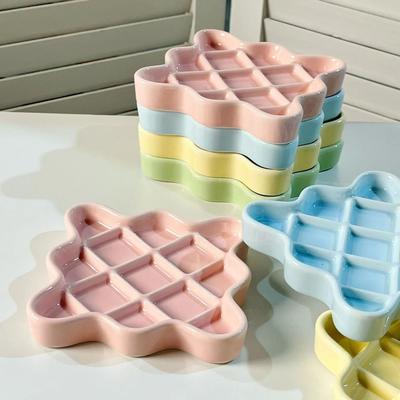 Uplift Picks Ceramic Slow Feeder Pet Bowl For Healthy Puppy Meals green