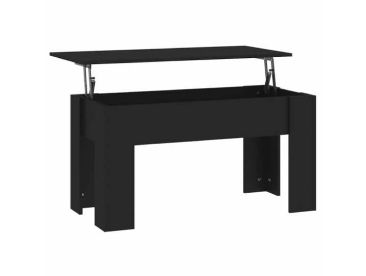 Makastle Wohnzimmertisch Couchtisch Schwarz 101x49x52 cm Holzwerkstoff