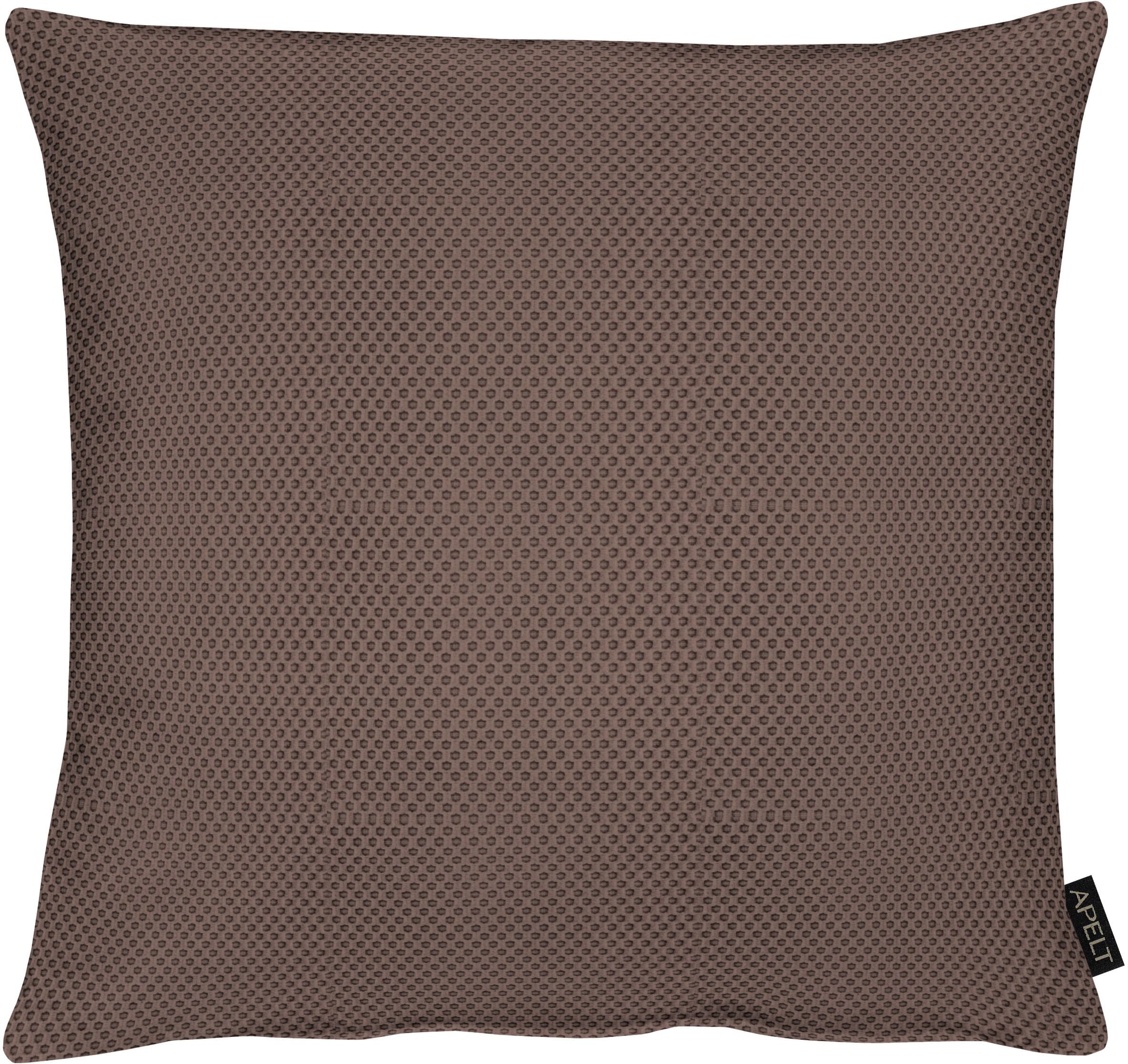 Dekokissen APELT "Miles", braun (mocca, unifarben), B:46cm L:46cm, Obermaterial: 100% Polyester, Dekokissen_Sitzkissen_Kissenhüllen, Dekokissen