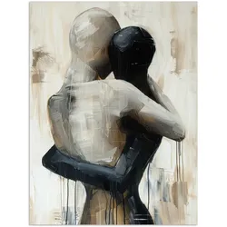POSTER Abstrakt - Liebe - Schwarz und weiß - Modern 60x80 cm