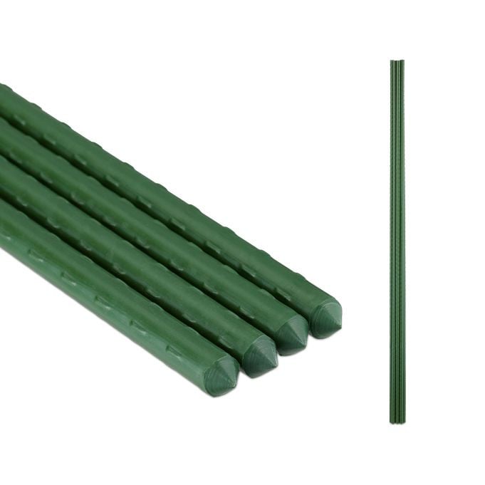 Relaxdays Plantenstokken set van 10, Groen, Hoogte: 90 cm
