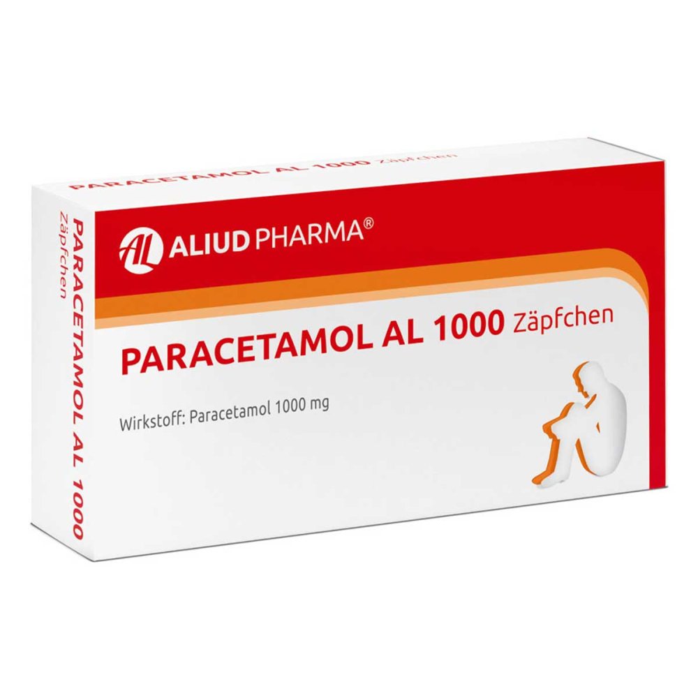 ALIUD Pharma GmbH Paracetamol AL 1000 Zäpfchen bei akuten Schmerzen und Fieber 07511910
