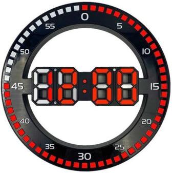 Universal Stock Large LED Digital Wall Clock With Silent Display Modern Electronic Wall Clock For Home & Office red