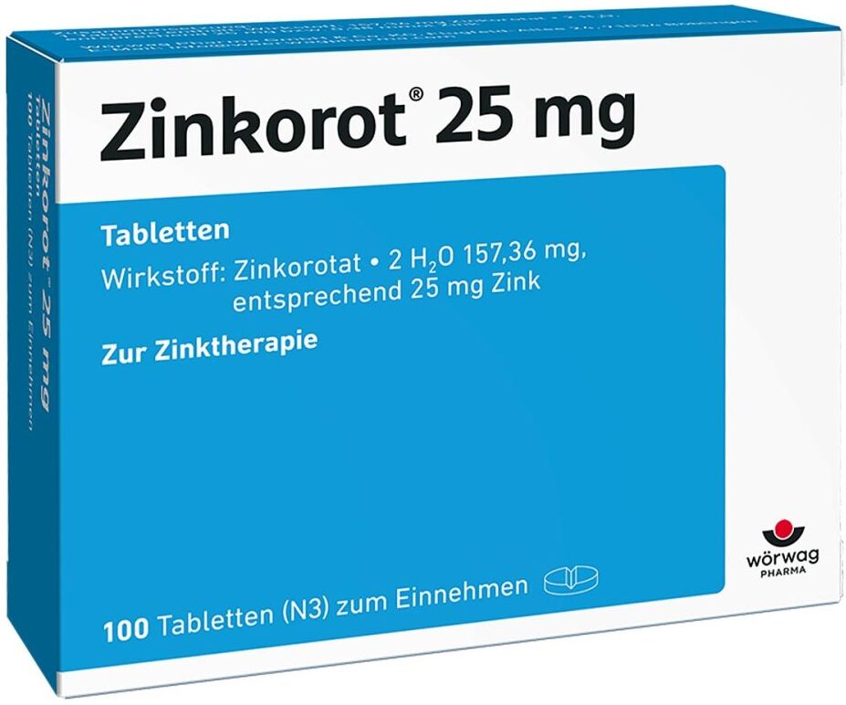 Zinkorot 25 Mg Zink Tabletten