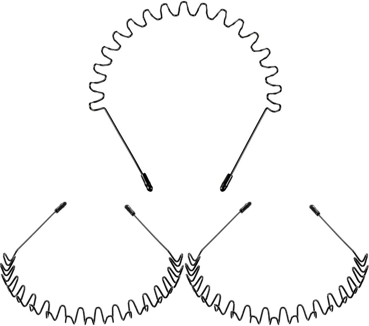 INF Bandeau de cheveux en métal Serre-tête ondulé