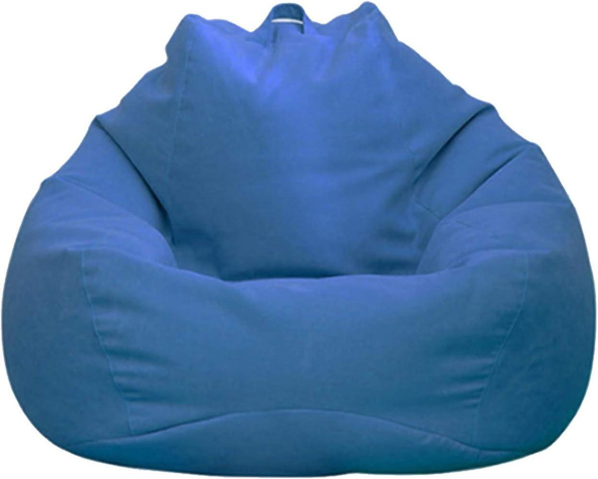Donkerblauwe Zitzak Stoelhoes XL voor volwassenen - Ademende stof - B: 100 cm, H: 120 cm