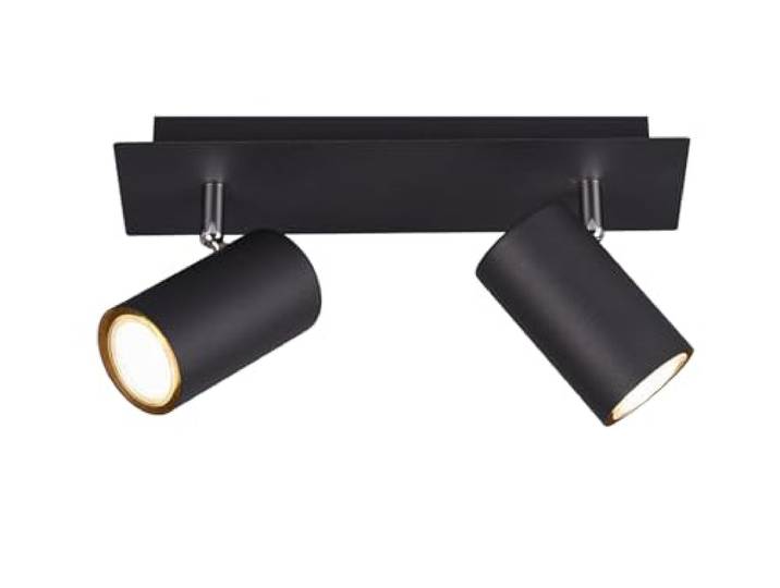 Trio Leuchten 802400232 Plafonnier\, Noir Mat\, 1 Unité (Lot de 1)