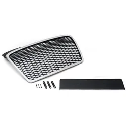 Kühlergrill schwarz Sport/silber mit Kennzeichenhalter passend für Audi A4 B7