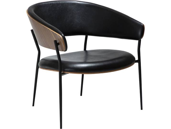 DAN-FORM Moderner Sessel Crib Kunstleder schwarz B 75 cm T 70.5 cm H 75 cm - Sessel