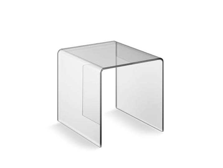 EH Design Acryl Tisch – 3er Set Beistelltisch in Glasoptik – UV-beständig & 7X Bruchfester als Glas – Vielseitig als Couchtisch, TV-Ständer oder Nachttisch – Made in DE