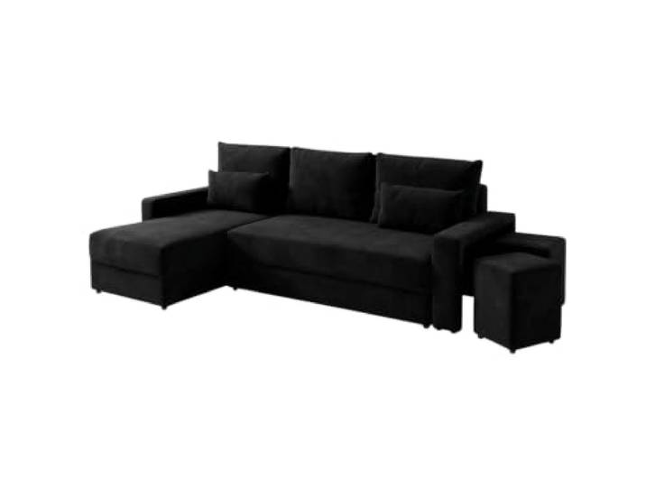 Furnelo Austin Ecksofa L Schlaffunktion Bettkasten 2 Hocker
