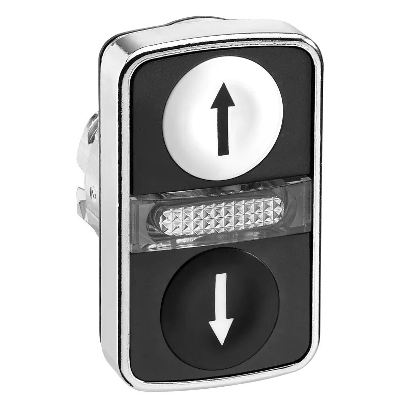 Schneider Electric lichtgevende drukknop met dubbele aanduiding type ZB4BW7A1724