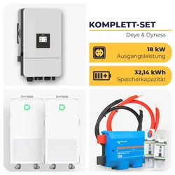Deye 18 kW Hybrid-Wechselrichter SUN-18K-SG05LP3-EU-SM2 mit 2 x Dyness Powerbrick Plus 32,14 kWh