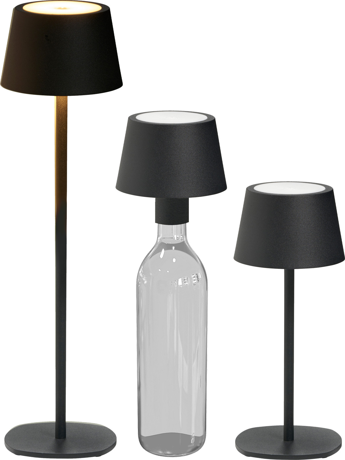 Northpoint LED-tafellamp 3-in-1 met warm wit licht en USB-aansluiting, zwart