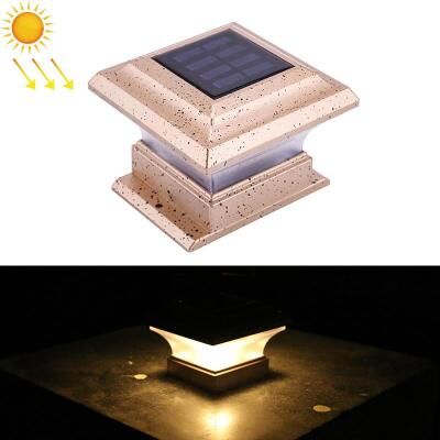 Everyday Crate Solar LED Fence Post Light For Garden Pathways & Outdoor Landscape Decor warm Yellow Light