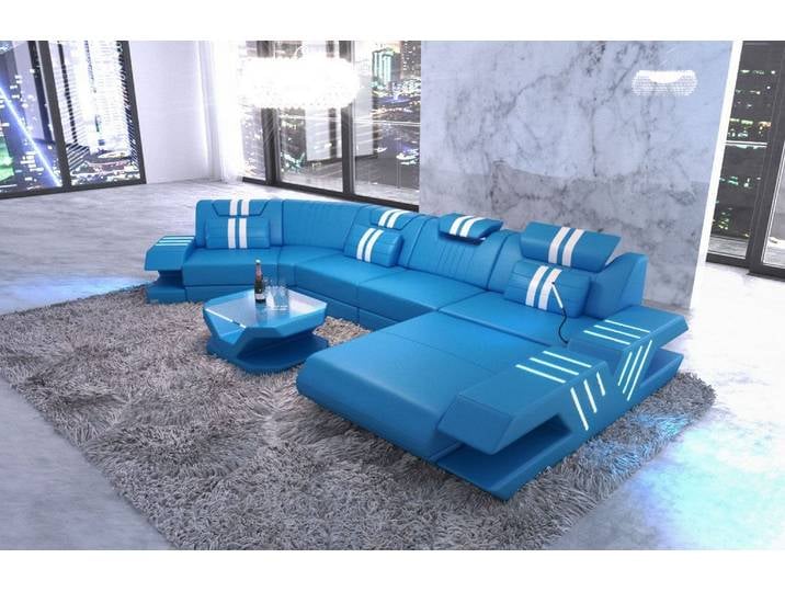 Sofa Venedig C-Form in Leder