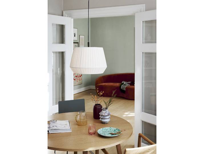 Suspension Ø 40cm Blanc/Blanc Coton E27