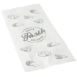 Papstar Fleischerbeutel, Kraftpapier, gef„delt, klein, Lebensmittelverpackung, Weiss