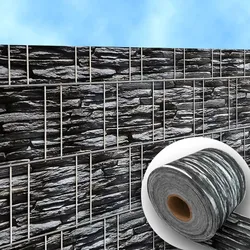 zaun|zu® Sichtschutzstreifen Schiefer bedruckter Sichtschutz 2,5m x 2,0m