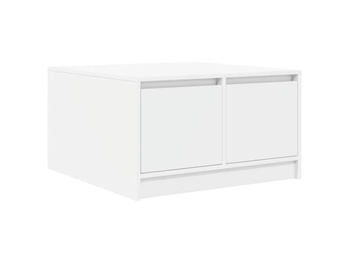 LKJephalotrope Couchtisch mit 4 Schubladen Weiß 70,5x70x40 cm Holzwerkstoff Praktischer Wohnzimmertisch aus Holzwerkstoff mit 4 geräumigen Fächern für Ordnung im Wohnbereich und Büro.